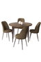 Hanah Home Juego de Mesa y Sillas de Comedor de 5 Piezas - Barroco, Marrón